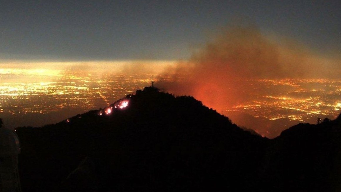 View from Mt Wilson showing Eaton Fire. Credit: HPwren.ucsd